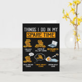 Carte Things I Do In My Spare Time Funny Numismatics Coi (Fleur jaune)