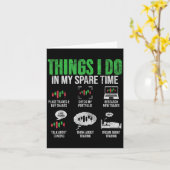 Carte Things I Do In My Spare Time Funny Trading Stock I (Fleur jaune)