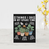 Carte Things I Do In My Spare Time Houseplant Gardening  (Fleur jaune)