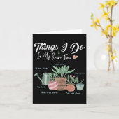 Carte Things I Do In My Spare Time Plant Funny Gardener  (Fleur jaune)