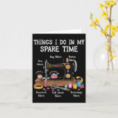 Carte Things I Do In My Spare Time Sewing Machine Quilti (Fleur jaune)