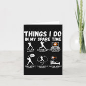 Carte Things I Do Spare Time Baseball Funny Player Men W (Devant)