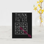 Carte Think Outside The Box _ Tic Tac Toe _ Funny Sy Ner (Fleur jaune)