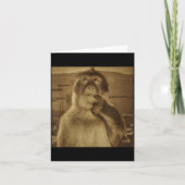 Carte Thinking Monkey Meme Vintage Retro  (Devant)
