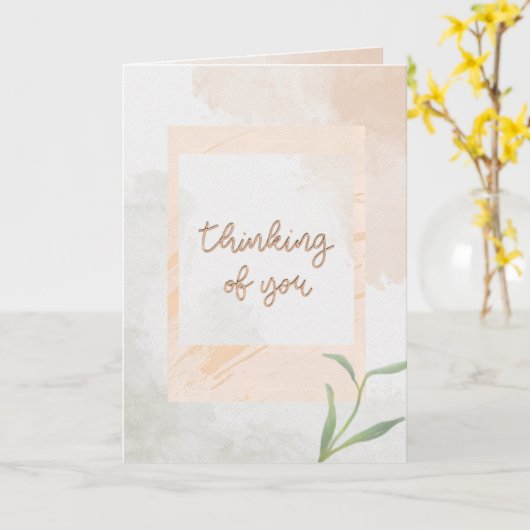 Carte Thinking of You (Fleur jaune)