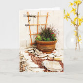 Carte Thinking of you... (Fleur jaune)