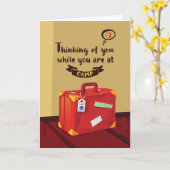 Carte Thinking of you at Camp, Suitcase with Memories (Fleur jaune)