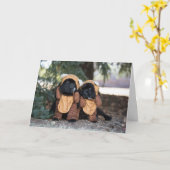 Carte Thinking of you bears (Fleur jaune)