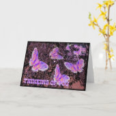Carte Thinking of You Butterflies (Fleur jaune)