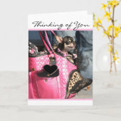 Carte Thinking of you Chihuahua (Fleur jaune)