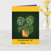 Carte thinking of you ...... cool (Fleur jaune)