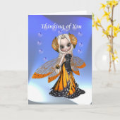 Carte Thinking of you fairy (Fleur jaune)