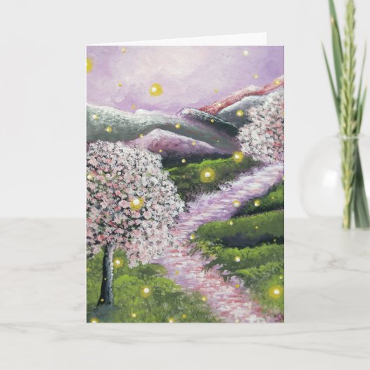 Carte Thinking of You Firefly Dogwood Greeting Card (Devant)