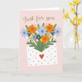 Carte Thinking of You Get Well Soon Just For You (Fleur jaune)