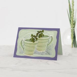 Carte Thinking of You Green Cups Mint Photo de matrice