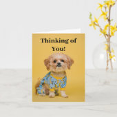 Carte Thinking of You Greeting Card Friends Friendship (Fleur jaune)