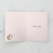 Carte Thinking of you Hedgehog Hearts in Hands (Intérieur)