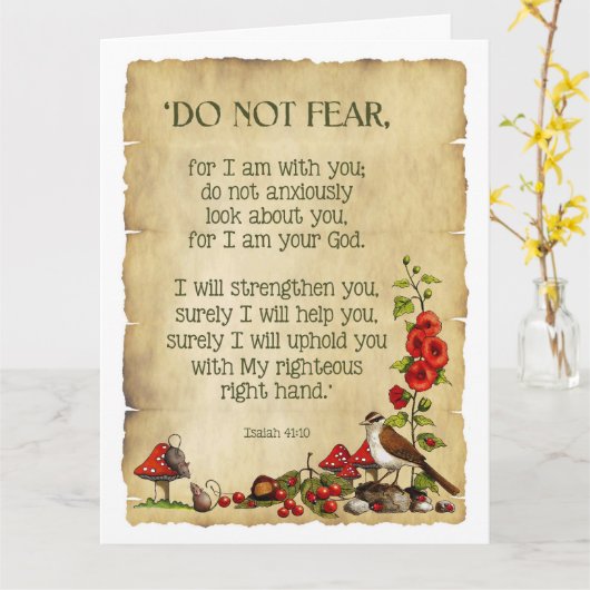 Carte Thinking of You : Isaiah 41:10, Original Nature (Fleur jaune)