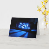 Carte Thinking of You Neon Blue Nightstand Clock (Fleur jaune)