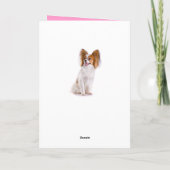 Carte Thinking of You Papillion Puppy Dog Greeting Card (Dos)