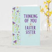 Carte Thinking Of You Sister Card (Fleur jaune)