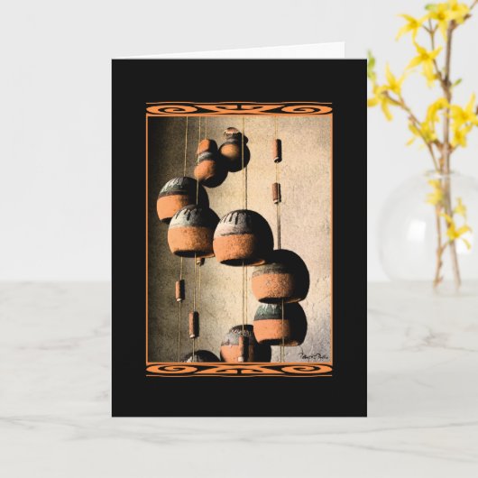 Carte Thinking of You Spired Wind Chimes Still Life (Fleur jaune)