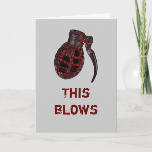 Carte This Blows belated birthday (Devant)