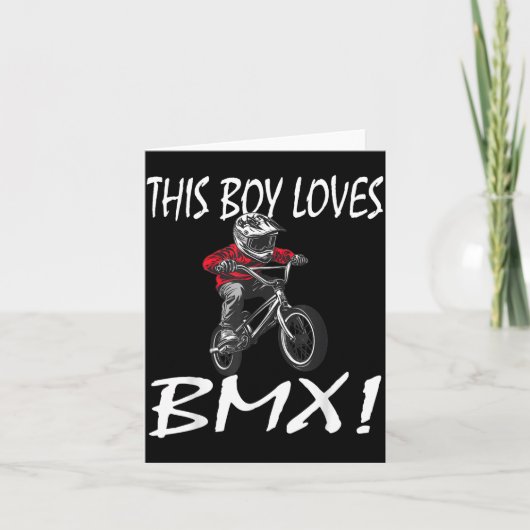 Carte This Boy Loves Bmx, Kids Bmx (Devant)