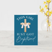 Carte This Girl Got Baptized Christian Baptism I Decided (Fleur jaune)