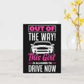Carte This Girl Is Allowed To Drive Now Funny New Driver (Fleur jaune)