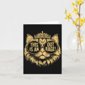 Carte This Is An Outrage Funny Princess Cat Donut Gold W (Fleur jaune)