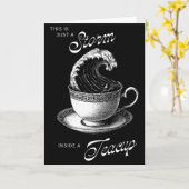 Carte This Is Just A Inside A Teacup Funny Tea Lover Vin (Fleur jaune)