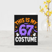 Carte This Is My 67 Costume Funny Halloween Retro Style  (Fleur jaune)