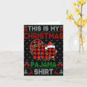Carte This Is My Christmas Chinchilla Pajama Xmas Light (Fleur jaune)