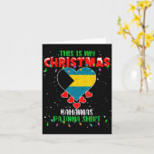 Carte This Is My Christmas Lights Love Bahamas Flag Paja (Fleur jaune)