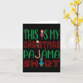 Carte This Is My Christmas Pajama Funny Family Matching  (Fleur jaune)