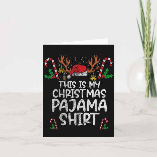 Carte This Is My Christmas Pajama Funny Xmas Pjs Men Wom (Devant)