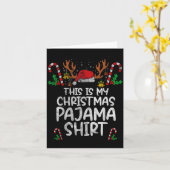 Carte This Is My Christmas Pajama Funny Xmas Pjs Men Wom (Fleur jaune)