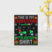 Carte This Is My Christmas Pajama Golf Cart Xmas Srt Gol (Fleur jaune)