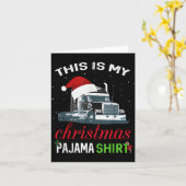 Carte This Is My Christmas Pajama Truck Driver Xmas Gift (Fleur jaune)