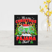 Carte This Is My Christmas Pajama Video Game Gamer Men B (Fleur jaune)