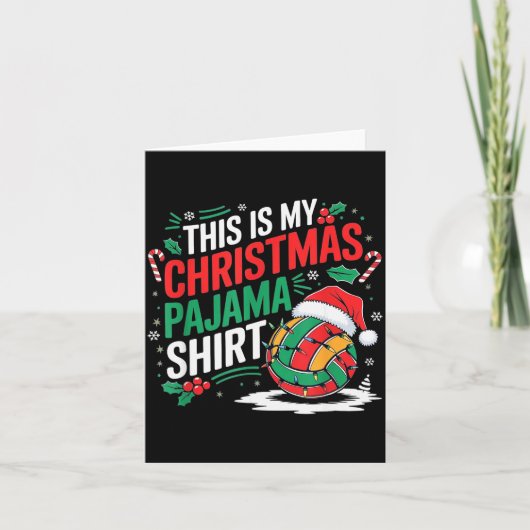 Carte This Is My Christmas Pajama Volleyball Srt Xmas (Devant)