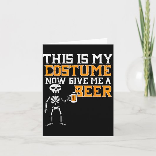 Carte This Is My Costume Funny Skeleton Halloween Men Da (Devant)