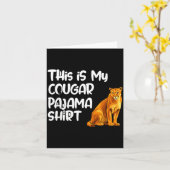 Carte This Is My Cougar Pajama Shirt, Funny Cougars (Fleur jaune)