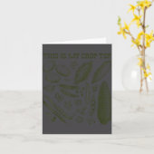 Carte This Is My Crop Top Funny Gardening Pun Vegetable (Fleur jaune)