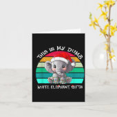 Carte This Is My Dumb White Elephant Christmas Xmas Unde (Fleur jaune)