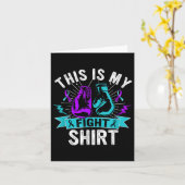 Carte This Is My Figh Suicide Prevention Fighter Strong  (Fleur jaune)