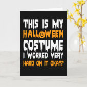 Carte This is my halloween costume (Fleur jaune)