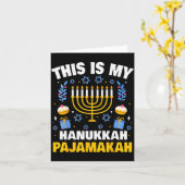 Carte This Is My Hanukkah Pajamakah For Jewish Christmas (Fleur jaune)
