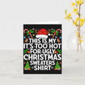 Carte This Is My It's Too Hot Ugly Xmas Sweaters Funny C (Fleur jaune)